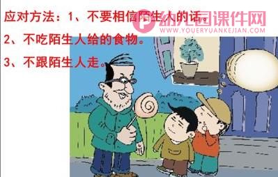 大班安全活动课件PPT《小心陌生人》PPT课件图片