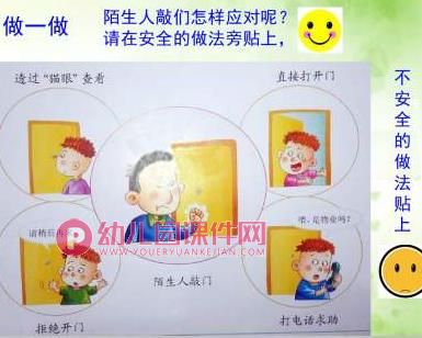 大班安全课件PPT《不给陌生人开门》PPT课件图片