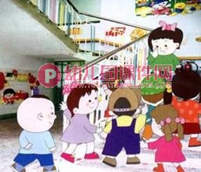大班安全活动课件PPT《上下楼梯注意安全》PPT课件图片
