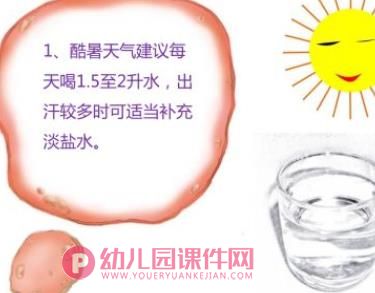 大班夏季防中暑PPT课件图片