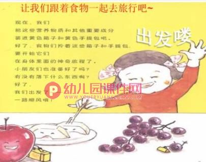 大班健康教育课件PPT《食物的旅行》PPT课件图片