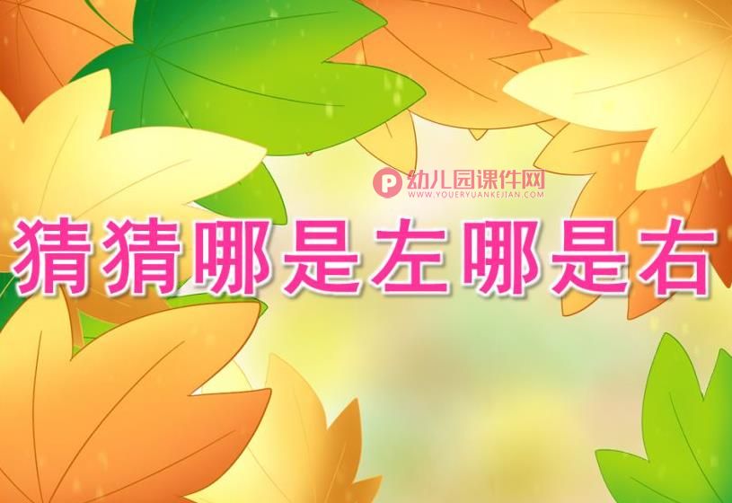 大班科学游戏课件PPT《猜猜哪是左哪是右》PPT课件图片