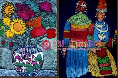 大班美术活动课件PPT《吹塑纸版画》PPT课件图片