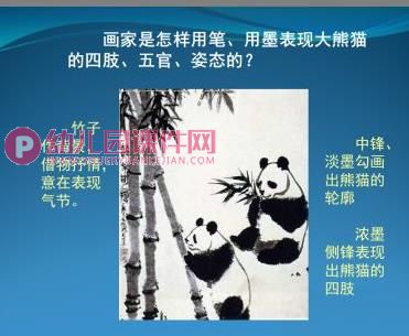 大班美术课件PPT《绘画熊猫》PPT课件图片