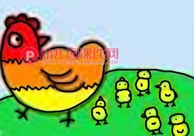 大班美术课件PPT《母鸡》PPT课件图片