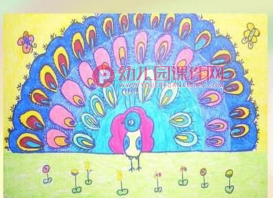 大班绘画课件PPT《孔雀》PPT课件图片