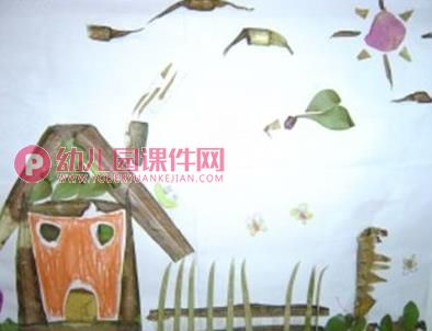 大班美术活动课件PPT《树叶添画》PPT课件图片