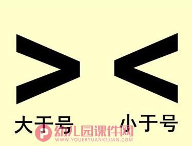 大班数学活动课件PPT《认识“＞”和“＜”》PPT课件图片