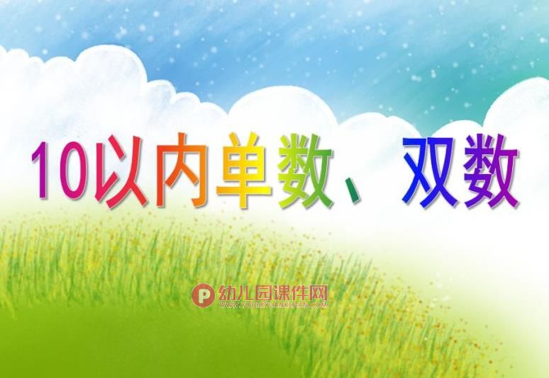 大班数学活动优质课课件PPT《10以内单数、双数》PPT课件图片