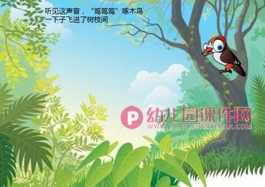 幼儿园大班语言课件PPT《森林里的声音》PPT课件图片