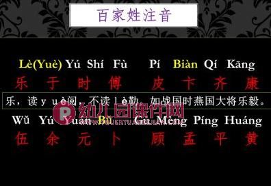 大班综合活动课件PPT《百家姓》PPT课件图片