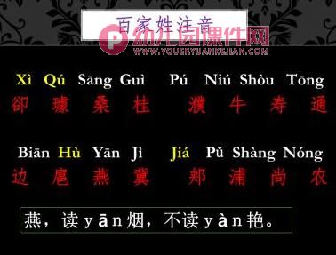 大班综合活动课件PPT《百家姓》PPT课件图片