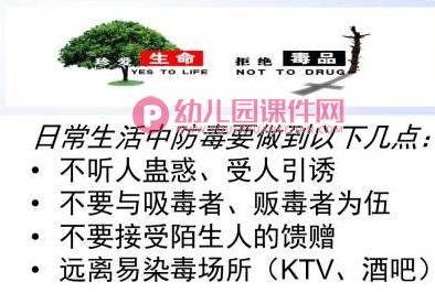 大班禁毒教育PPT课件图片