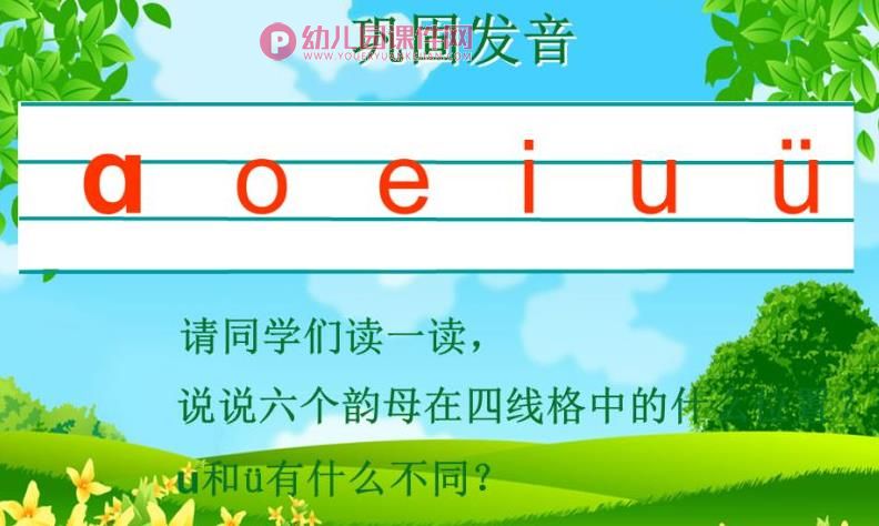 大班课件PPT《快乐拼音——单韵母》PPT课件图片