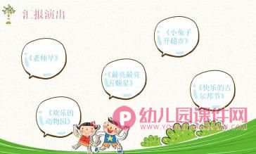幼儿园大班汇报课PPT模板图片