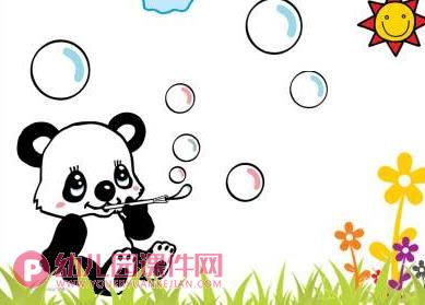 小班美术课件PPT《小熊吹泡泡》PPT课件图片