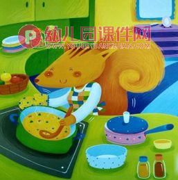 小班语言课件PPT《小松鼠的伞》PPT课件图片