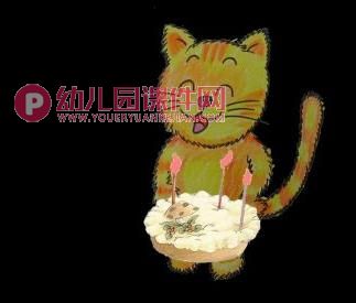 小班语言课件PPT《小猫的生日》PPT课件图片