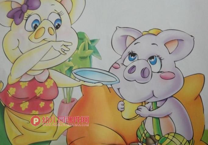 小班语言课件PPT《小猪妈妈的夹心面包》PPT课件配音图片