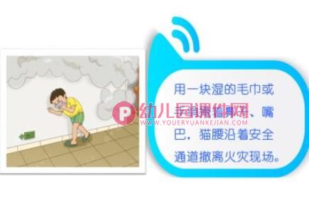 幼儿园火灾逃生方法PPT课件图片
