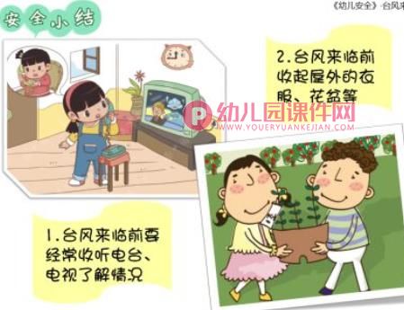 幼儿园台风安全PPT课件图片