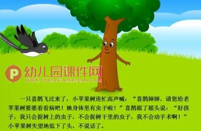 幼儿园故事课件PPT《小苹果树请医生》PPT课件图片