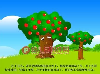 幼儿园故事课件PPT《小苹果树请医生》PPT课件图片