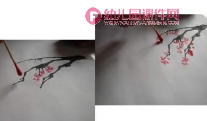 幼儿园美术活动课件PPT《吹画梅花》PPT课件图片