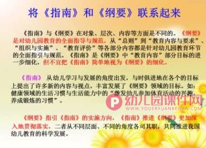 幼儿园指南解读培训PPT课件图片