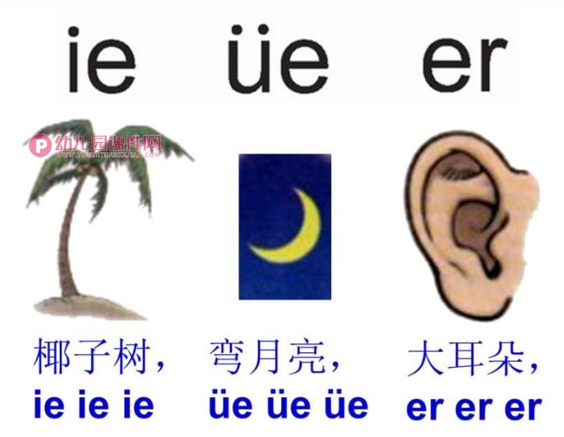 幼儿园课件PPT《拼音ie ue er》PPT课件图片