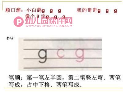 幼儿园拼音课件PPT《g k h》PPT课件图片