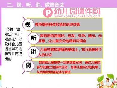 幼儿园学前儿童语言教育的方法和途径PPT图片