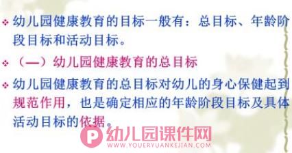 第二章学前儿童健康教育的目标和内容PPT课件图片