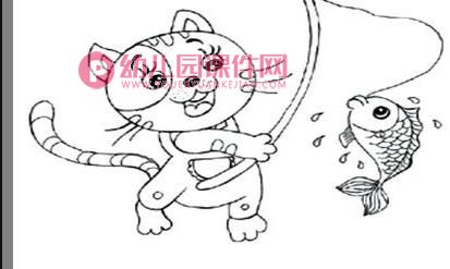 学前班美术课件PPT《小猫钓鱼》PPT课件图片