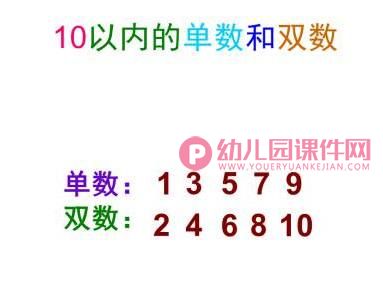 学前班课件PPT《认识10以内的单数和双数》PPT课件图片