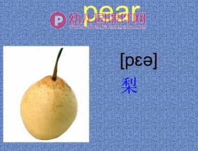 幼儿园英语水果单词PPT课件图片