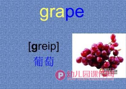 幼儿园英语水果单词PPT课件图片