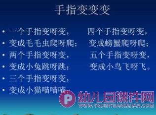 幼儿园手指游戏课件PPT图片