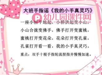 幼儿园实用亲子互动手指游戏PPT课件图片