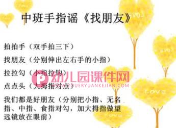 幼儿园实用亲子互动手指游戏PPT课件图片