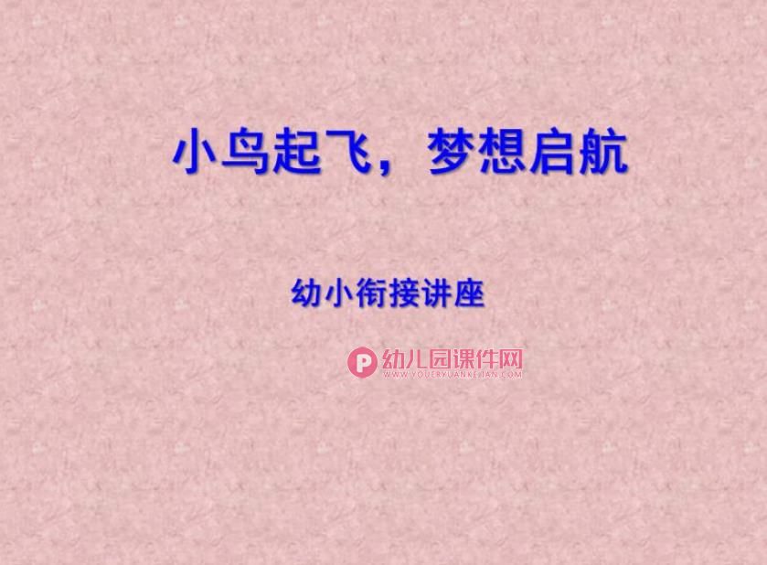 幼儿园幼小衔接讲座小鸟起飞-梦想启航PPT课件图片