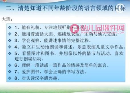 幼儿园语言领域活动设计PPT课件图片