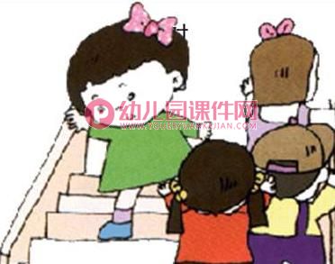 中班安全课件PPT《上下楼梯注意安全》PPT课件图片
