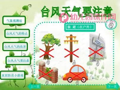 中班安全课件PPT《台风天气要注意》PPT课件图片