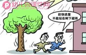中班安全课件PPT《如何防雷电》PPT课件图片