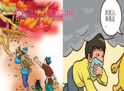 中班健康课件PPT《着火了怎么办》PPT课件图片