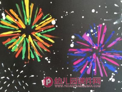 中班美术课件PPT《五彩缤纷的烟花》PPT课件图片