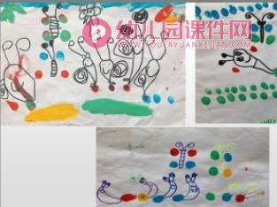中班美术课件PPT《手指点画-蜗牛》PPT课件图片