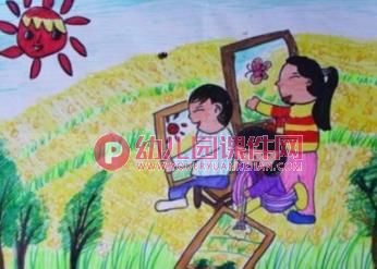 中班美术手指点画课件PPT《美丽的油菜花》PPT课件图片