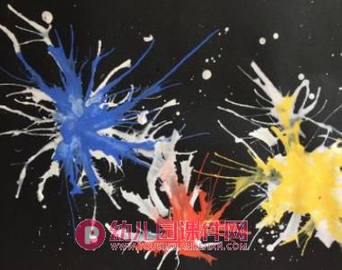 中班美术课件PPT《五彩缤纷的烟花》PPT课件图片